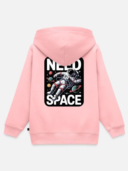 I Need Space - Kinder Premium Organic Zip Hoodie - Rosa