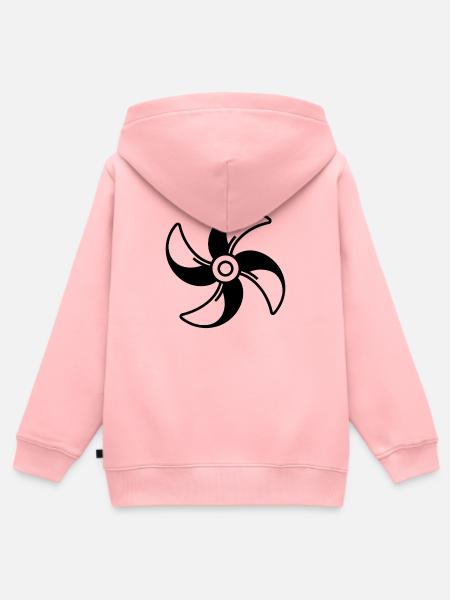 Bootspropeller - Kinder Premium Organic Zip Hoodie - Rosa