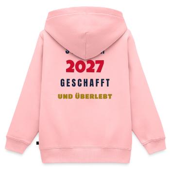 Studium 2027 geschafft und überlebt Abschluss - Kinder Premium Organic Zip Hoodie - Rosa - Hinten - AI Model Kid Female (0cm)