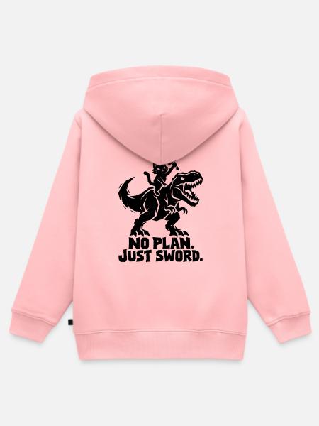 Ritterkatze - Kinder Premium Organic Zip Hoodie - Rosa