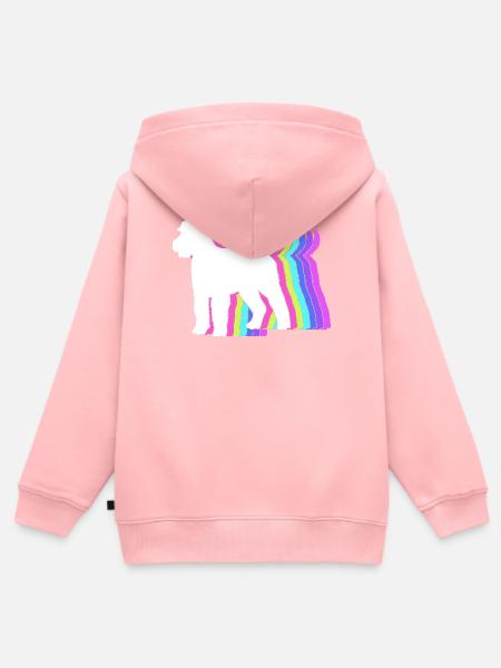 Wheaten Terrier - Kinder Premium Organic Zip Hoodie - Rosa
