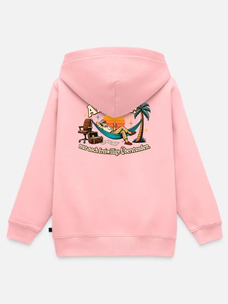 Rente Ruhestand Abschiedsgeschenk Kollege - Kinder Premium Organic Zip Hoodie - Rosa