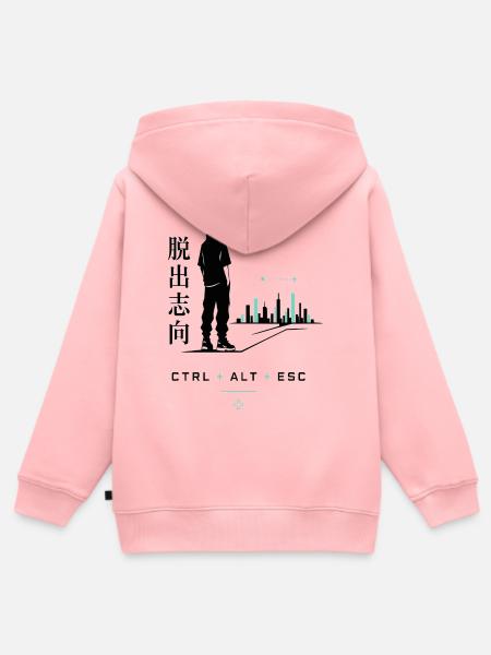 Städtische Fluchtgedanken - Kinder Premium Organic Zip Hoodie - Rosa