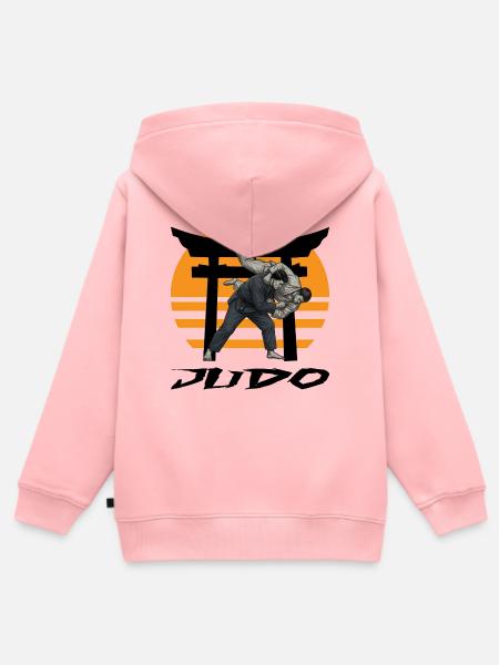 Judo - Kinder Premium Organic Zip Hoodie - Rosa
