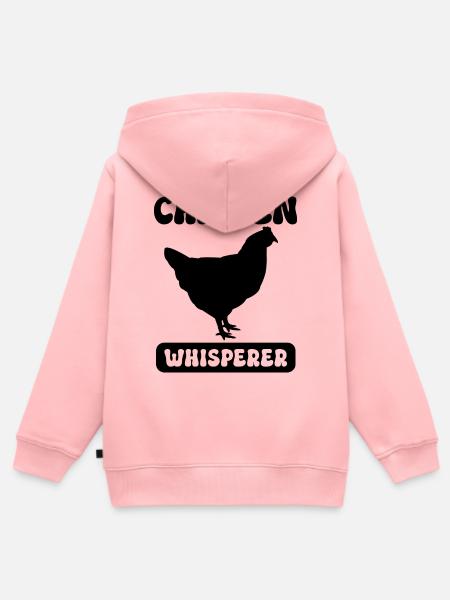Hühnerflüsterer - Kinder Premium Organic Zip Hoodie - Rosa