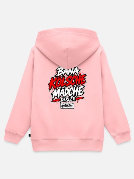 Bana Kölsche Mädche derler – Köln - Kinder Premium Organic Zip Hoodie - Rosa