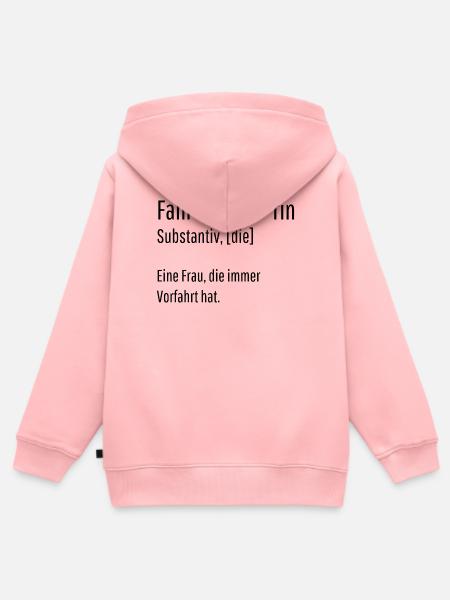 Fahrlehrerin Substantiv Definition Geschenk - Kinder Premium Organic Zip Hoodie - Rosa