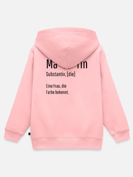Malerin Substantiv Definition Maler Geschenk - Kinder Premium Organic Zip Hoodie - Rosa