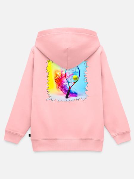 Farbenexplosion Tennisracket - Kinder Premium Organic Zip Hoodie - Rosa