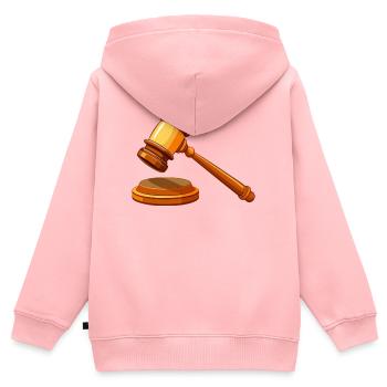 Richter am Gavel Court - Kinder Premium Organic Zip Hoodie - Rosa - Hinten - AI Model Kid Female (0cm)