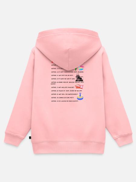 Kölsches Grundgesetz lustige Geschenkidee - Kinder Premium Organic Zip Hoodie - Rosa