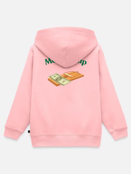 Geld - Kinder Premium Organic Zip Hoodie - Rosa