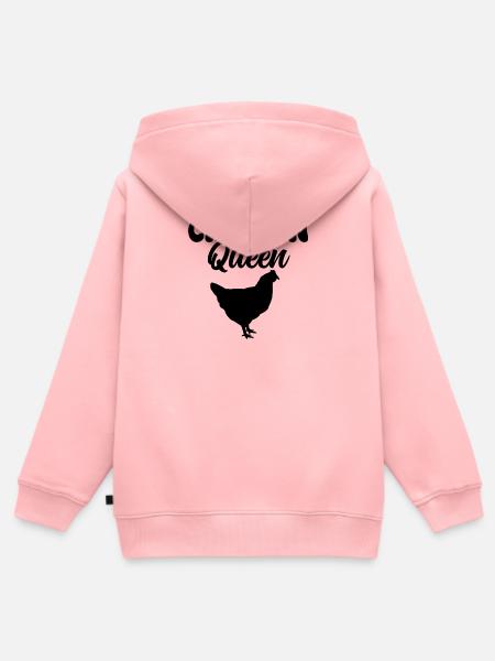 Huhn Humor - Kinder Premium Organic Zip Hoodie - Rosa