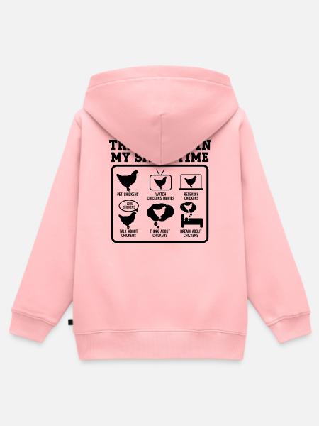 Huhn Humor Freizeit - Kinder Premium Organic Zip Hoodie - Rosa