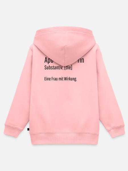 Apothekerin Substantiv Definition Geschenk - Kinder Premium Organic Zip Hoodie - Rosa