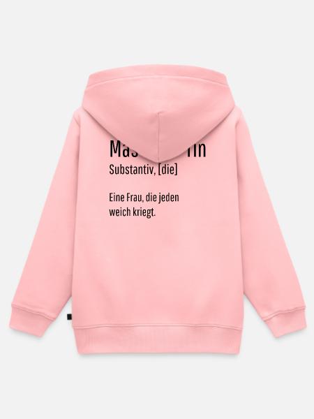 Masseurin Substantiv Definition Massage Geschenk - Kinder Premium Organic Zip Hoodie - Rosa
