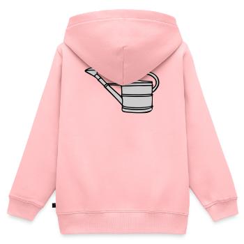 Giesskanne Metall, zweifarbig - Kinder Premium Organic Zip Hoodie - Rosa - Hinten - AI Model Kid Female (0cm)
