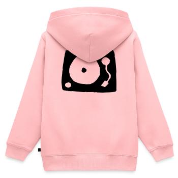 Plattenspieler - Kinder Premium Organic Zip Hoodie - Rosa - Hinten - AI Model Kid Female (0cm)
