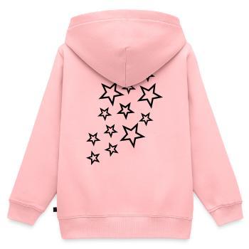 sterne und sternchen - Kinder Premium Organic Zip Hoodie - Rosa - Hinten - AI Model Kid Female (0cm)