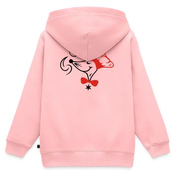 Le chef étoilé - Sweat Premium à capuche zippé enfant bio - rose - Dos - AI Model Kid Female (0cm)