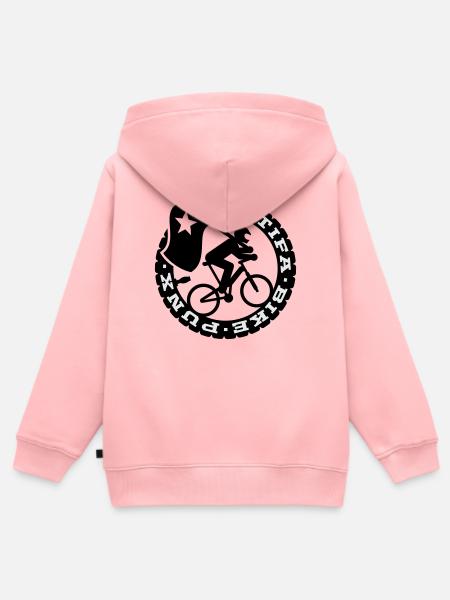 Antifa Bike Punks - Kinder Premium Organic Zip Hoodie - Rosa