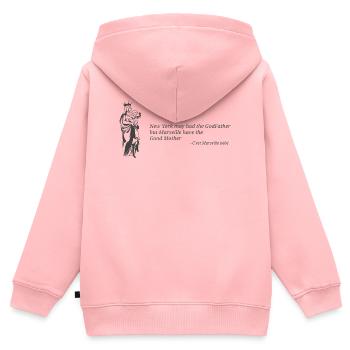 Die gute Mutter von Marseille Notre Dame de la Garde - Kinder Premium Organic Zip Hoodie - Rosa - Hinten - AI Model Kid Female (0cm)