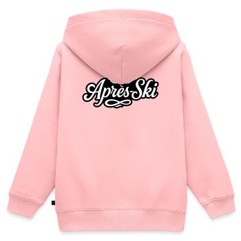 Apres Ski Skibrille Piste - Kinder Premium Organic Zip Hoodie - Rosa - Hinten - AI Model Kid Female (0cm)