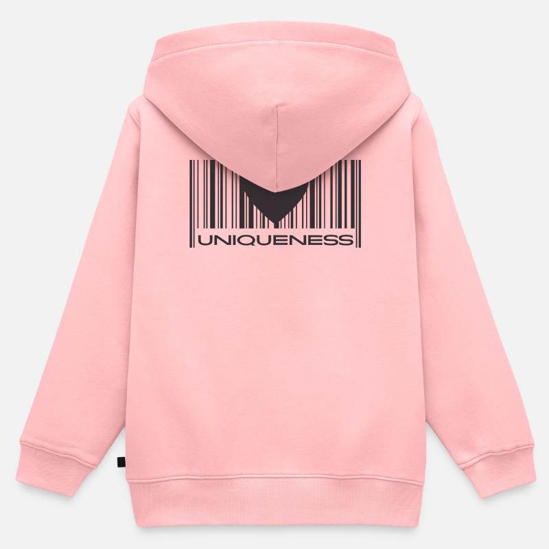 Unicité - Sweat Premium à capuche zippé enfant bio - rose