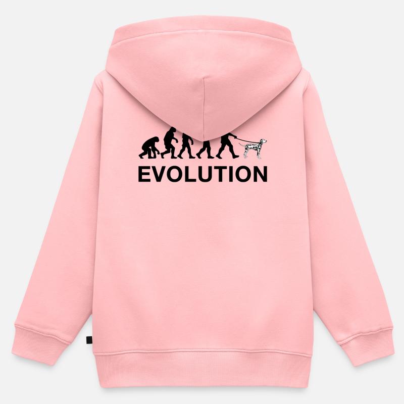 évolution - Sweat Premium à capuche zippé enfant bio - rose