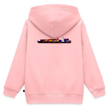Container Ship - Kids Premium Organic Zip-up Hoodie - rose - Back - AI Model Kid Female (0cm)