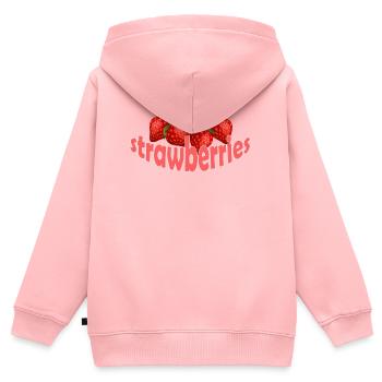PAILLES - Sweat Premium à capuche zippé enfant bio - rose - Dos - AI Model Kid Female (0cm)