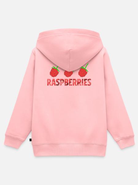 RASPBERRIES - Kinder Premium Organic Zip Hoodie - Rosa