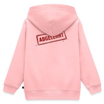„Abgelehnt“ Stempel Rot Büro - Kinder Premium Organic Zip Hoodie - Rosa - Hinten - AI Model Kid Female (0cm)