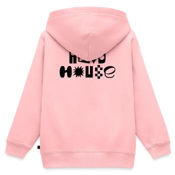 Acid House Fancy Typography Logo-Design - Kinder Premium Organic Zip Hoodie - Rosa - Hinten - AI Model Kid Female (0cm)