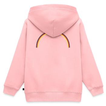 Deutschland Flagge Bogen - Kinder Premium Organic Zip Hoodie - Rosa - Hinten - AI Model Kid Female (0cm)
