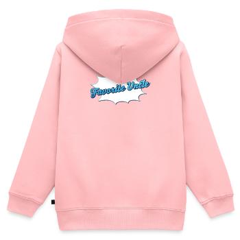 Schriftzug Favorite Uncle für den Lieblingsonkel - Kinder Premium Organic Zip Hoodie - Rosa - Hinten - AI Model Kid Female (0cm)