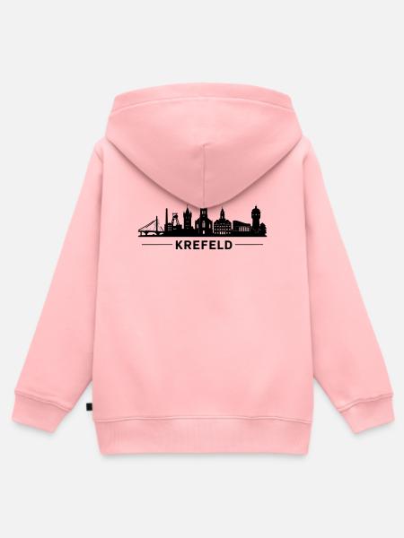 Krefeld Skyline - Kinder Premium Organic Zip Hoodie - Rosa