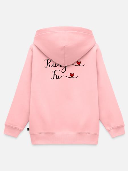 Kung Fu Herz - Kinder Premium Organic Zip Hoodie - Rosa