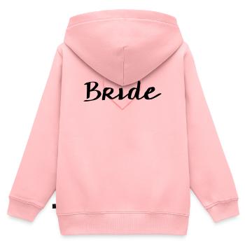 Bride Herz Junggesellenabschied Hochzeit - Kinder Premium Organic Zip Hoodie - Rosa - Hinten - AI Model Kid Female (0cm)