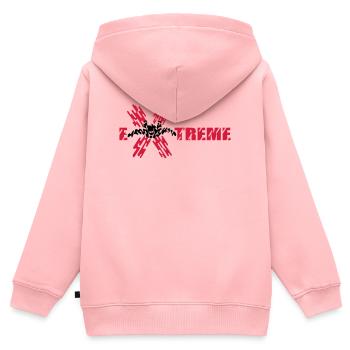 skydiver extreme - Sweat Premium à capuche zippé enfant bio - rose - Dos - AI Model Kid Female (0cm)