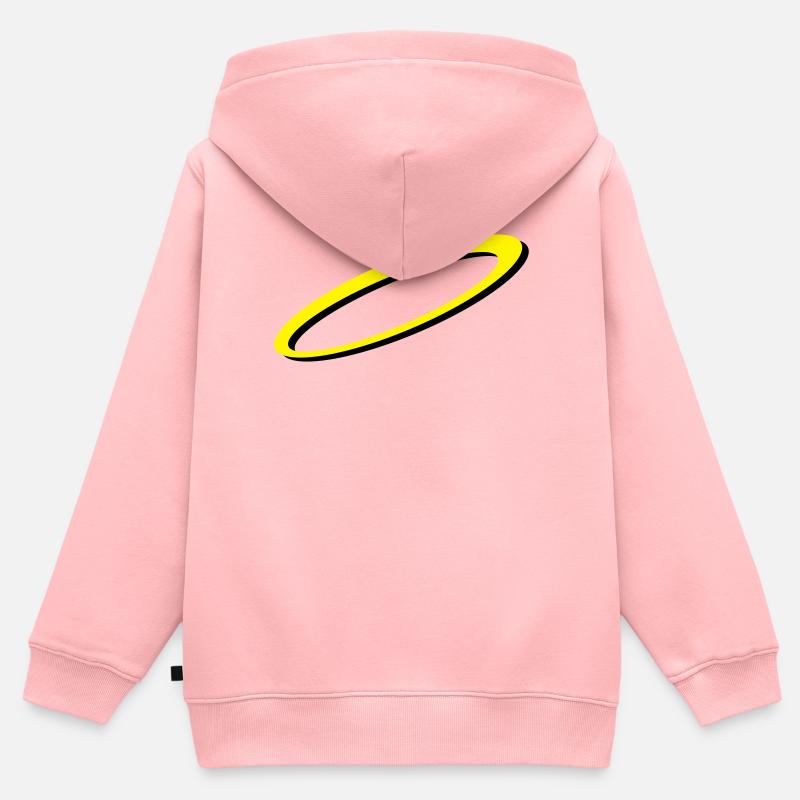 Aureole - Sweat Premium à capuche zippé enfant bio - rose