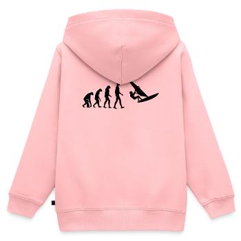 Windsurfen / Windsurfer / Windsurf / Windsurfing - Kinder Premium Organic Zip Hoodie - Rosa - Hinten - AI Model Kid Female (0cm)