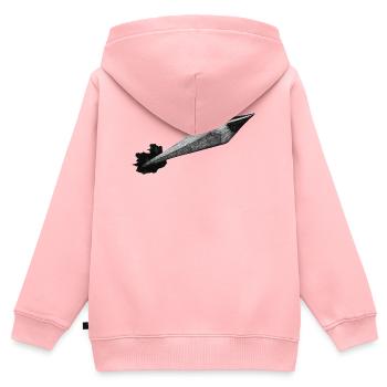 Bleistift - Kinder Premium Organic Zip Hoodie - Rosa - Hinten - AI Model Kid Female (0cm)