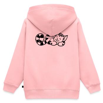 Cartoon Kitten - Kinder Premium Organic Zip Hoodie - Rosa - Hinten - AI Model Kid Female (0cm)