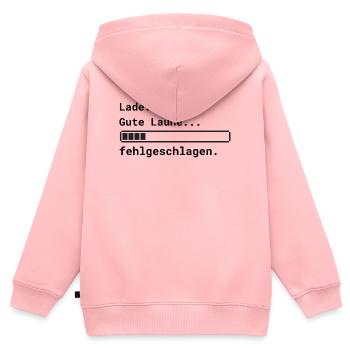Lade Gute Laune - Kinder Premium Organic Zip Hoodie - Rosa - Hinten - AI Model Kid Female (0cm)