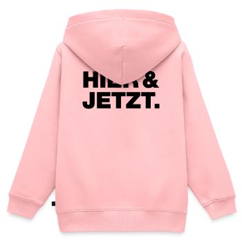 Ici et maintenant - Sweat Premium à capuche zippé enfant bio - rose - Dos - AI Model Kid Female (0cm)