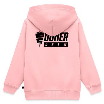 L’équipe Döner - Sweat Premium à capuche zippé enfant bio - rose - Dos - AI Model Kid Female (0cm)