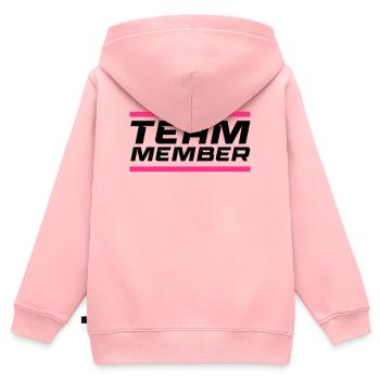 Team Member - Kids Premium Organic Zip-up Hoodie - rose - Back - AI Model Kid Female (0cm)