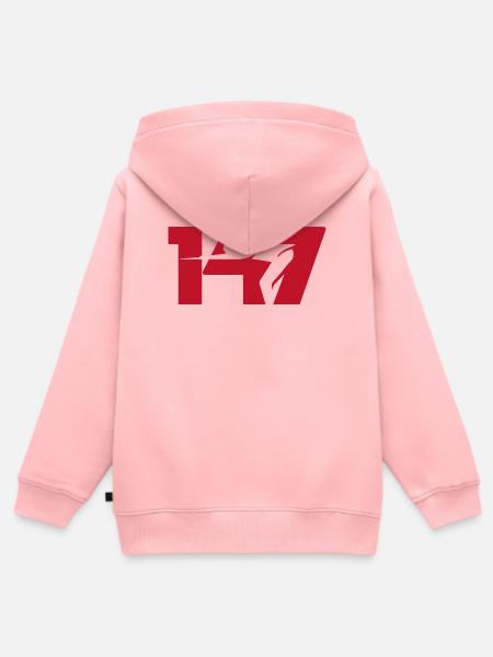 147 Snooker-Ikone (Rot) - Kinder Premium Organic Zip Hoodie - Rosa