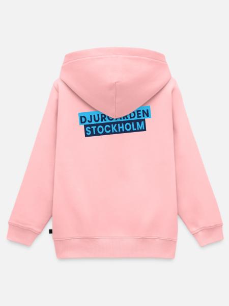 Djurgården Stockholm Textblock - Kinder Premium Organic Zip Hoodie - Rosa